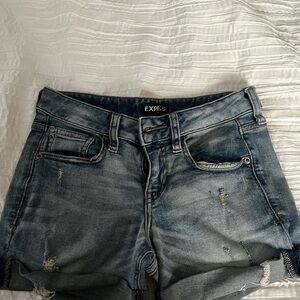 Express Blue Denim Shorts